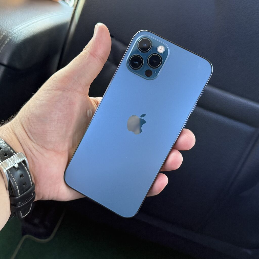 IPhone 12 Pro, Б/у, 256 ГБ, Синий, Чехол, 100 %: фото 4