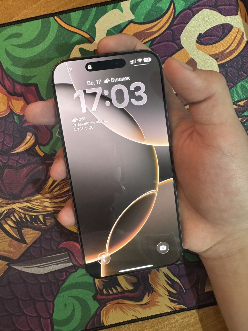 IPhone 16 Pro Max, Б/у, 256 ГБ, Natural Titanium, Защитное стекло, Чехол, Коробка, 93 %: фото 6
