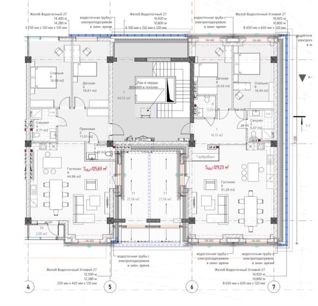 3 комнаты, 125 м², АУЦА Элитка, 4 этаж, ПСО (под самоотделку): фото 2