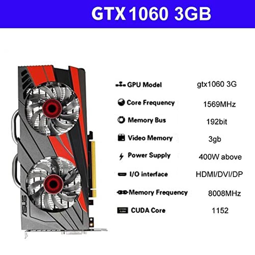 Видеокарта для ПК, Б/у, Asus, GeForce GTX: фото 2
