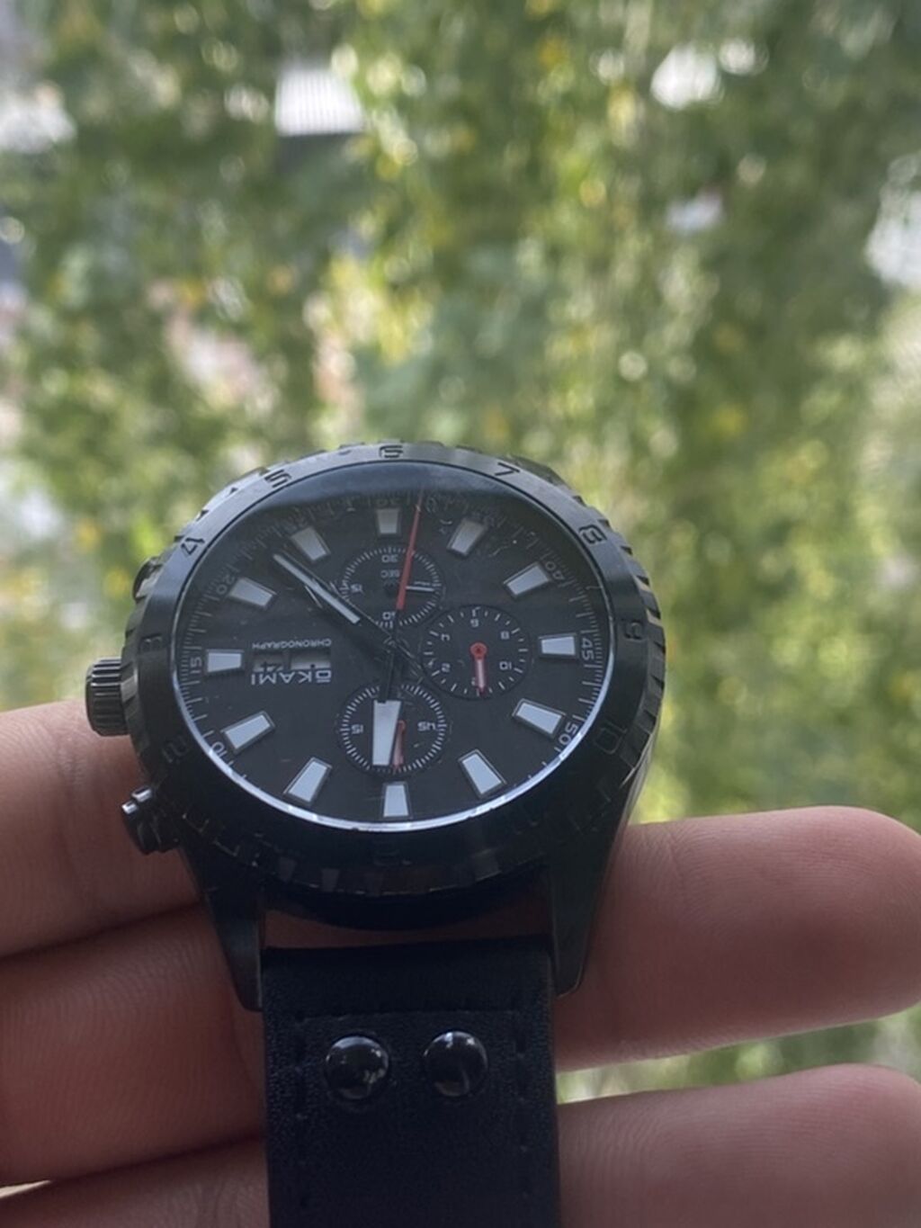 Оригинальные мужские наручные часы OKAMI Chronograph Окаті: фото 3