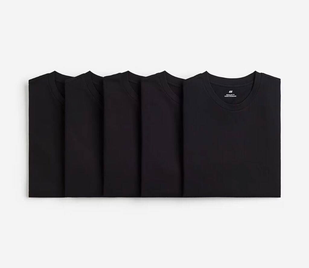 Мужская футболка, M, H&M, Новый, цвет - Черный, Самовывоз: фото 3