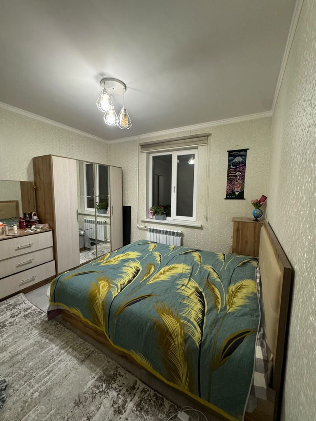 2 комнаты, 54 м², Тунгуч мкр 106 серия, 3 этаж, Дизайнерский ремонт: фото 1