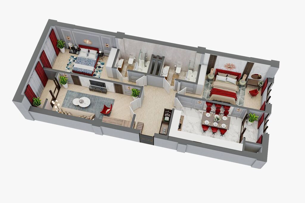 3 комнаты, 100 м², Технопарк Элитка, 11 этаж, ПСО (под самоотделку): фото 3