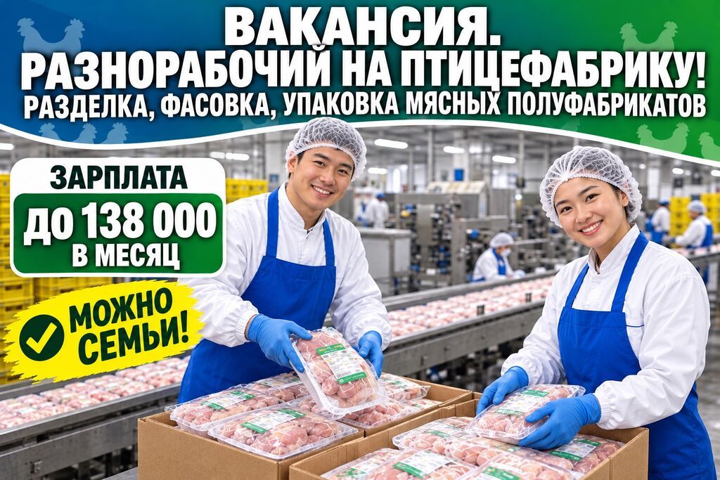 Работа на птицефабрике в Пензенской и Белгородской областях