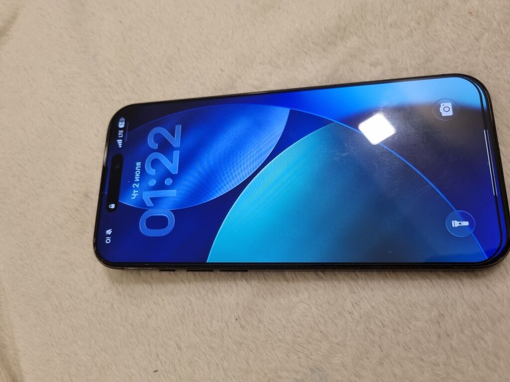 IPhone 16 Pro Max, Б/у, 256 ГБ, Black Titanium, Защитное стекло, Чехол, Кабель, 90 % — фото 2