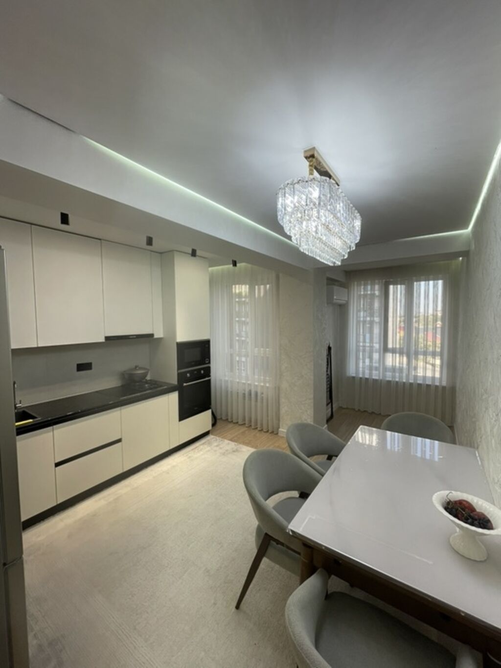 2 комнаты, 65 м², Ак-Орго ж/м Элитка, 6 этаж, Евроремонт: фото 2