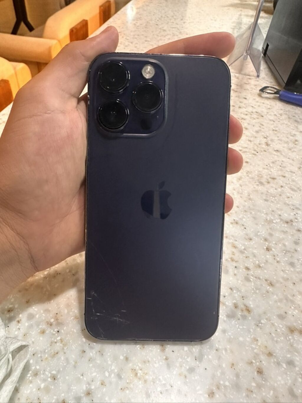 IPhone 14 Pro Max, Б/у, 256 ГБ, Deep Purple, Чехол, 100 %: фото 2