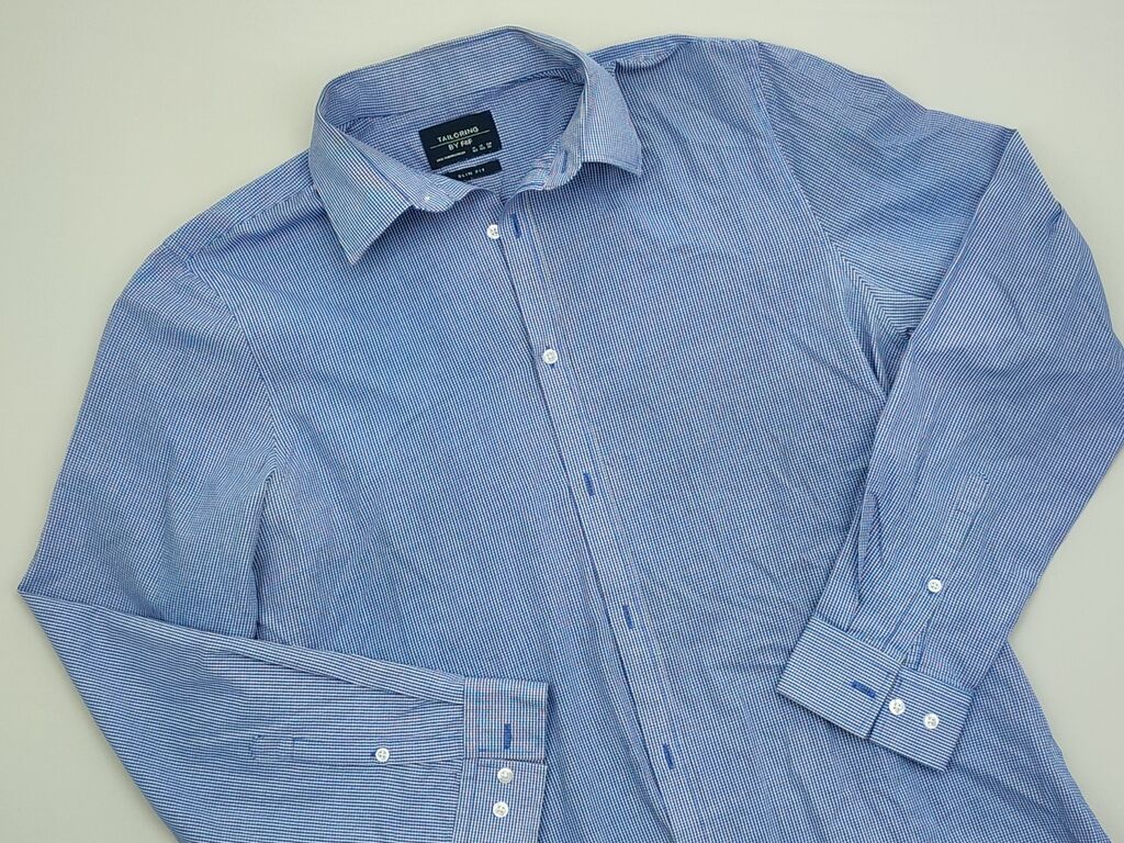 Koszule: Koszulа M (EU 38), stan - Bardzo dobry, wzór - Kratka, kolor - Niebieski — 1