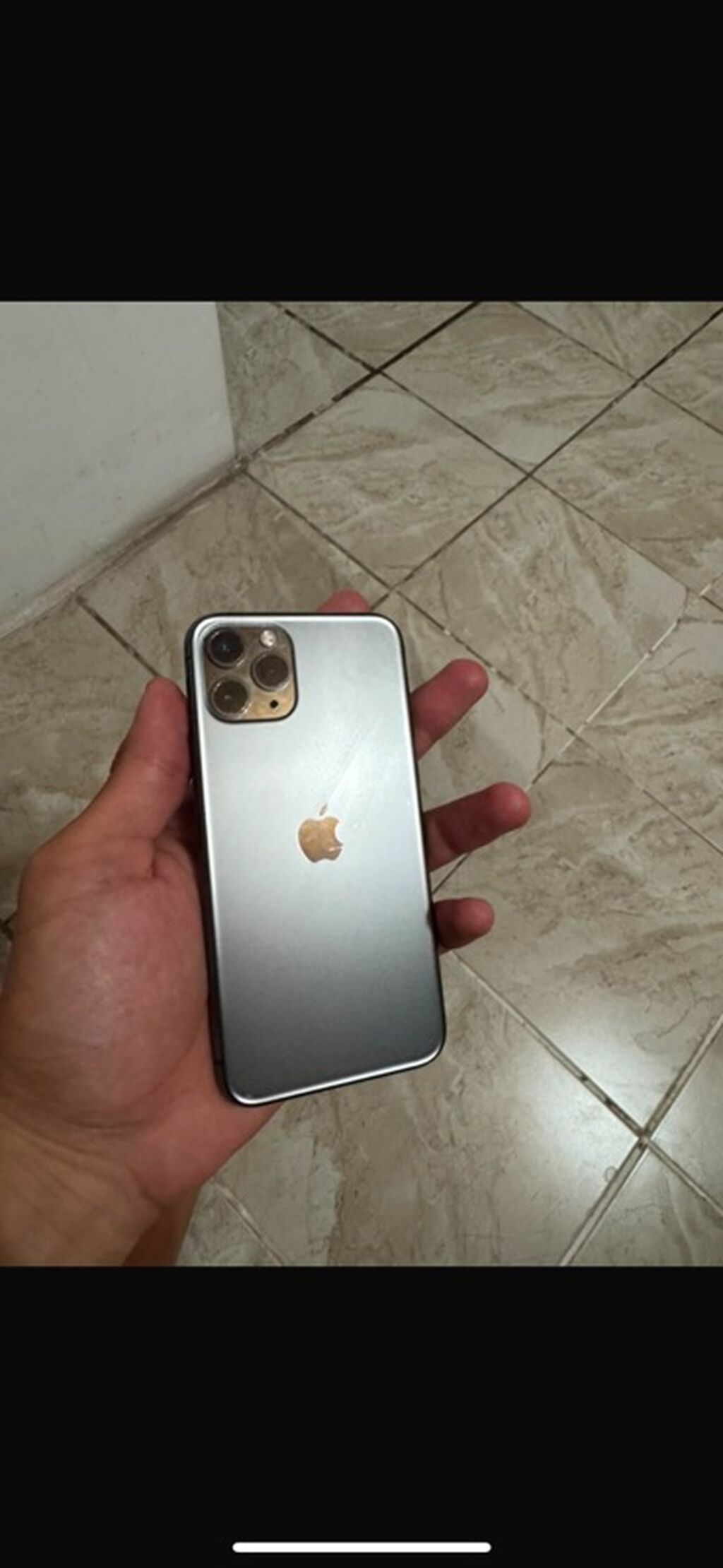 Продам iPhone 11 Pro Silver, треснутое стекло: фото 2