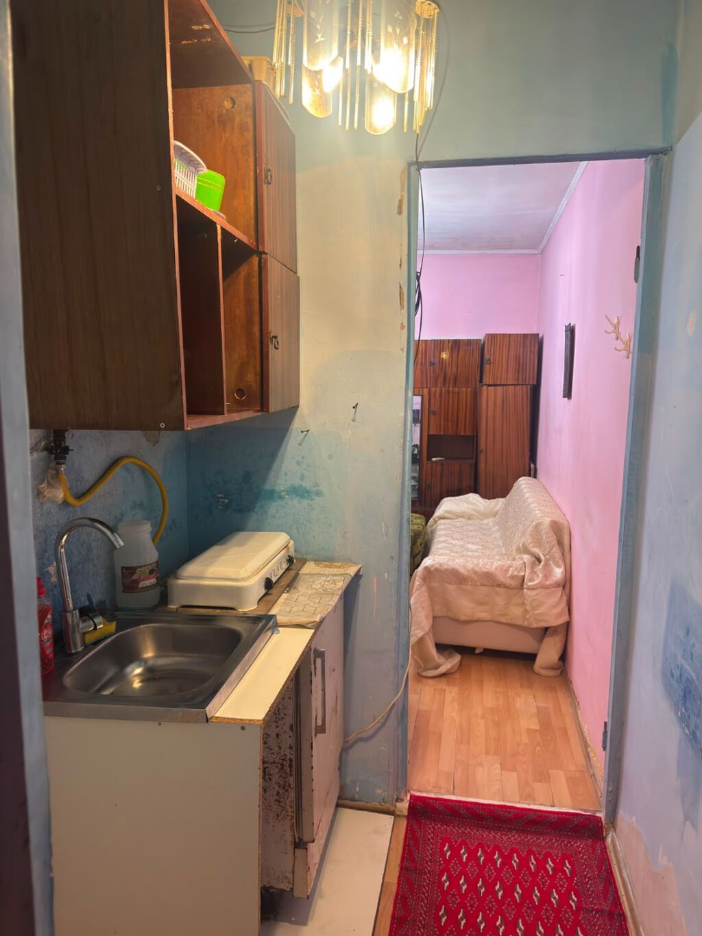 16 kv. m, 1 otaqlı, Qaz, İşıq, Su