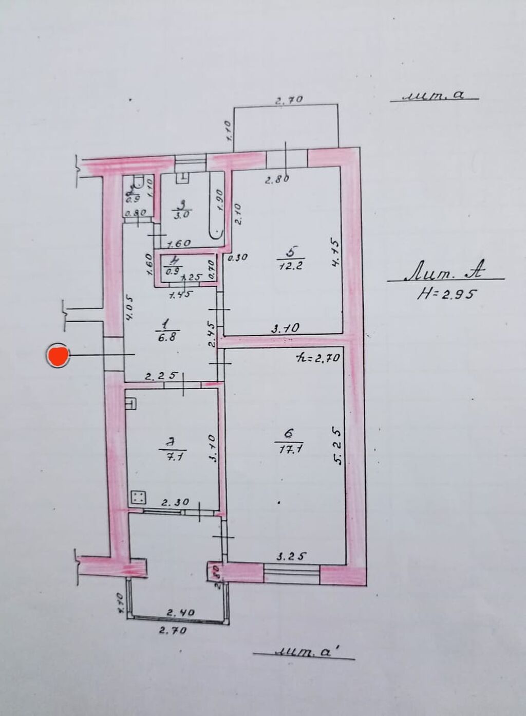 2 комнаты, 58 м², Индивидуалка, 2 этаж, Косметический ремонт: фото 6