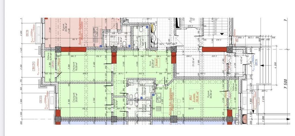 3 комнаты, 118 м², Элитка, 1 этаж, ПСО (под самоотделку): фото 4