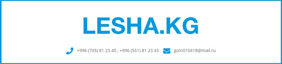 Lesha ➤ Кыргызстан ᐉ Бизнес-профиль компании на lalafo.kg